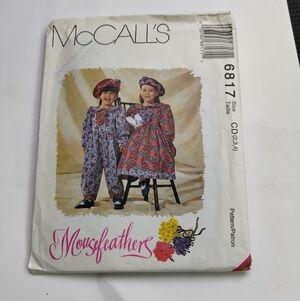 McCall's Sewing Pattern 6817 Kid's Girl's Jumpsuit & Dress Sizes 2-4 Uncut
